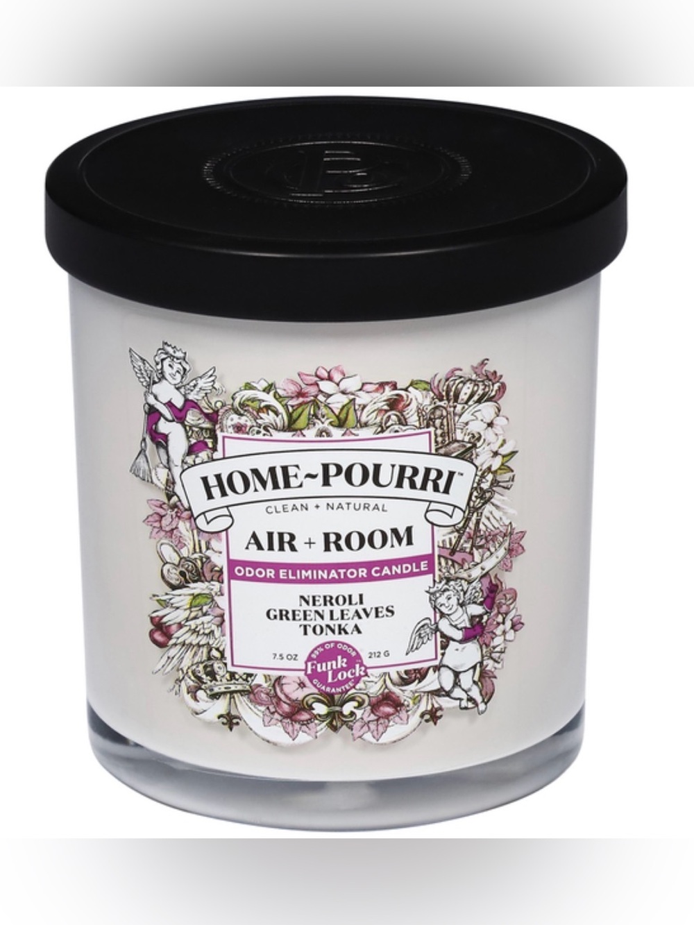 Home•Pourri Air + Room Odor Eliminator Candle - Neroli Green Leaves Tonka 7.5 oz